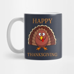 Happy Thanksgiving Day Funny Cartoon Turkey Gift Mug